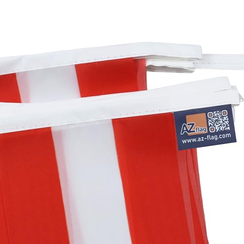 Image of AZ FLAG Austria 6 meters BUNTING Flag 20 flags 9'' x 6'' - Austrian STRING flags 15 x 21 cm