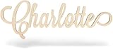 Kikone Personalisierte Baby Namensschilder,Holz Namens Wanddekoration,Babyzimmer Holz Name Deko,Individueller Schriftzug für die Kinderzimmer Wanddekoration – anpassbaren Schriftarten, Farben &Größen
