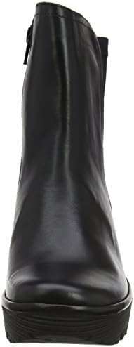 FLY London Womens Yuan Casual Winter Wedges Fashion Leather Ankle Boots - Black - 11 | Image 1