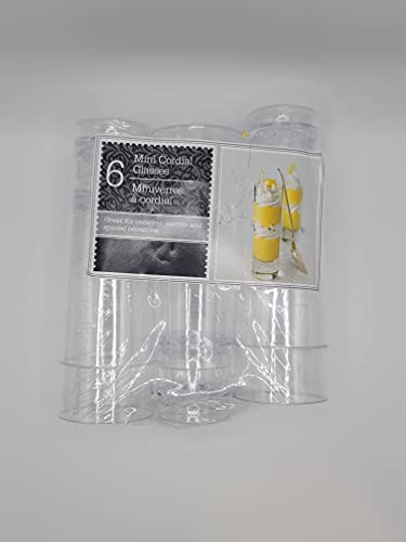 Mini Cordial Plastic Glasses 6ct