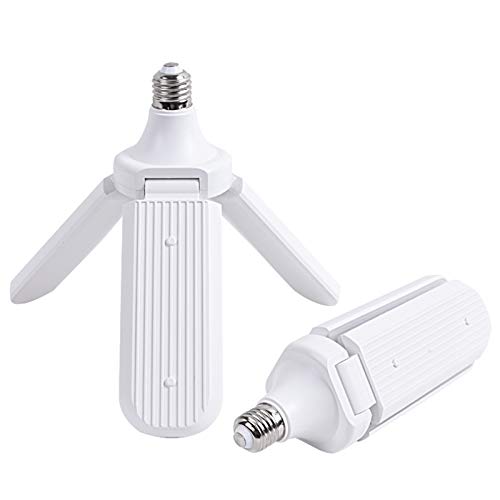 Get Special Price Led Garage Light, 45W 6500K Garage Lights, CANMEIJIA Led Garage Ceiling Lights with 3 Adjustable Panels, Deformable Garage Light Bulb LED Garage Lights for Warehouse Workshop Basement