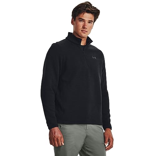 Under Armour mens Specialist Quarter Zip, (001) Black/Black/Jet 
