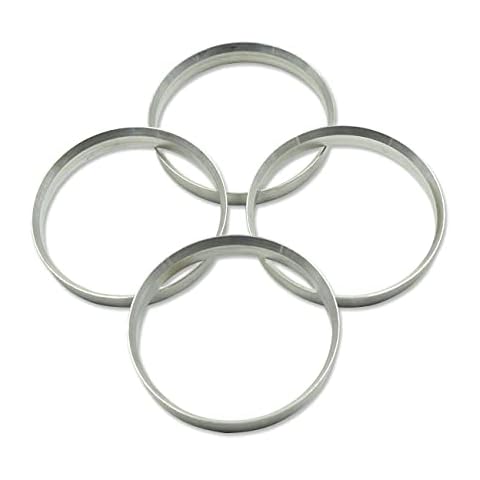 GoldenSunny 64.1 to 67.1 Hub Centric Rings, Silver Aluminum Hubcentric Rings Compatible with Acura Honda Sterling, 64.1mm ID to 67.1mm OD, Pack of 4 Cover