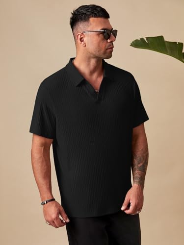 Image of GRECIILOOKS Polo T-Shirt for Men - Cotton Short Sleeve Regular Fit Tee | Perfect for Golf, Travel & Outdoor Casual Look
