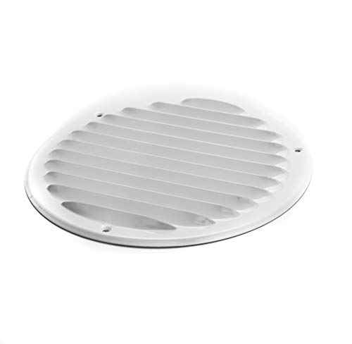 Vent Systems 8" White Soffit Vent Cover - Round Air Vent Louver - Grill Cover - Built-In Insect Screen - Hvac Vents For Bathroom, Home Office, Kitchen #TOP1
