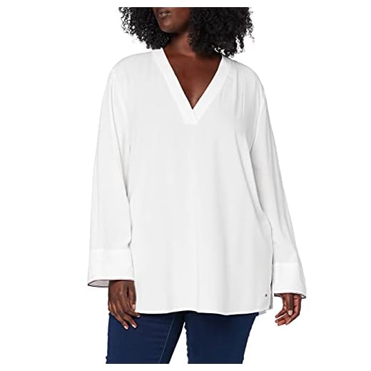 Tommy Hilfiger Blus för kvinnor, Ecru, 64 SE