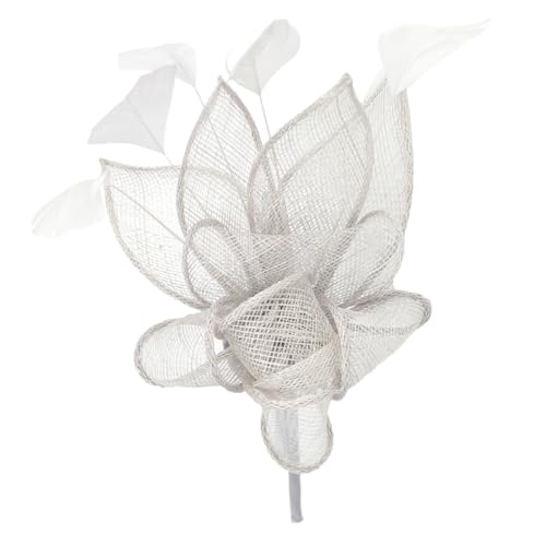 Chapeau fascinateur en jute bibi rétro avec pince à cheveux bandeau pour coiffure fête hiver