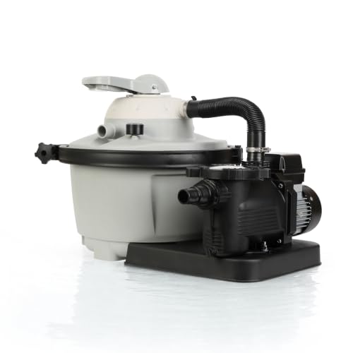 Image of STARMIST Sand Filter Pump for Above Ground Pool, 15 inch Large Opening Filter Tank with AQUALOON Filter Balls, Pool Pump and Filter Combo, Timer, Prefilter Basket, 7-Way Valve, Up to 10,000 Gallons