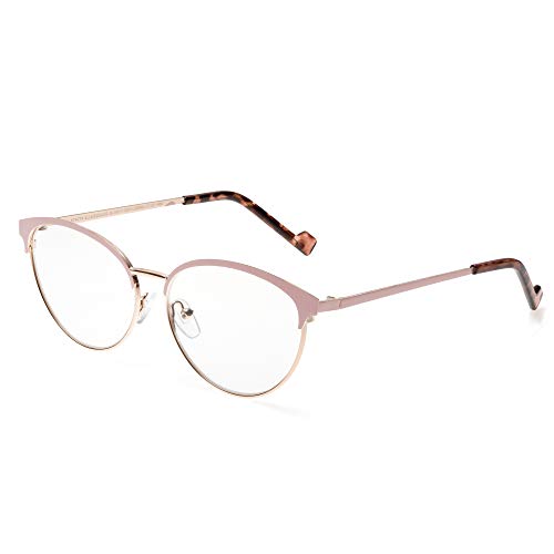 Contacta, Elle, Occhiali Da Lettura Per Donna, Occhiali Femminili E Accattivanti Con Profili Dorati E Dettagli Color Pastello, Diottrie +2,50, Colore Rosa, Confezione Con Sacchetto Portaocchiali, 24G - 2