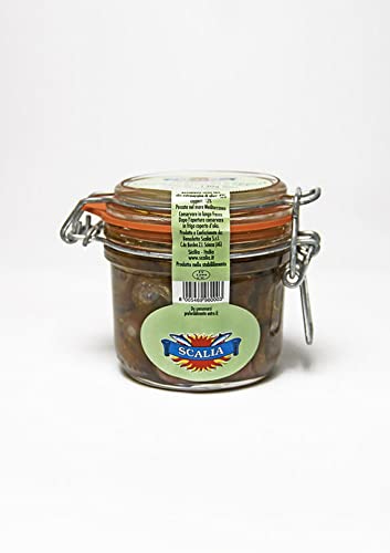 Scalia gerollte Sardellenfilets mit Kapern in Olivenöl extra vergine aus Italien Sizilien 240gr Cover