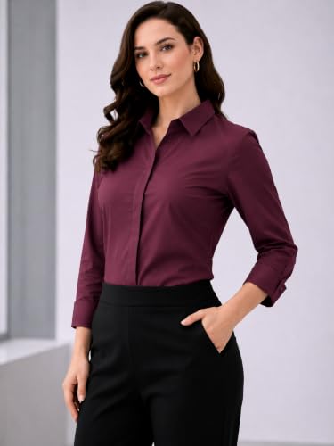 Image of Womens Formal Shirt for Office Wear | Soft Fabric Smart Fit Professional Shirt for Work, Meetings, Corporate & Business Style