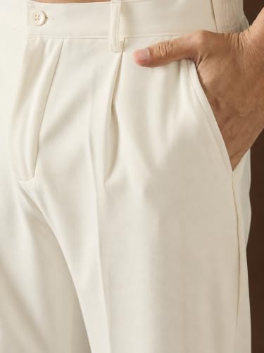 Image of Amazon Brand - INKAST Men Relaxed Fit Korean Pant | Formal Trousers | Straight Fit | Easy Wash | Office Wear