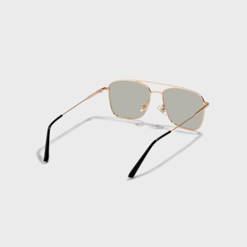Image of SAM AND MARSHALL VEIN Sunglass I 400% UV Protection I Metal Sunglass I Square Sunglass I Double Bar I Unisex
