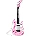 Deror Giocattolo per Chitarra, Giocattolo per Chitarra Basso Multifunzionale Giocattolo per Strumenti Musicali Leggeri per Bambini(Rosa)