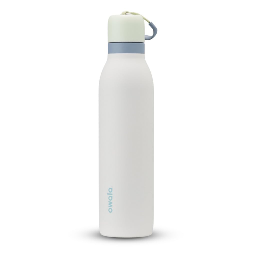 Owala FreeSip Twist botella agua acero inoxidable con pajita, 710 ml - Botella térmica a prueba de fugas para el deporte y los viajes, sin BPA, Iced Breeze