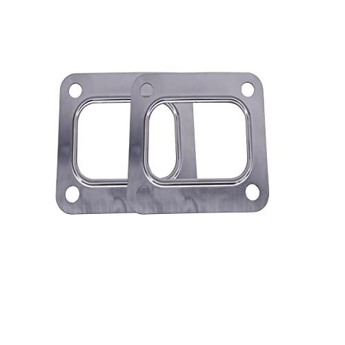 Image of 2 Pack T4 Turbo Turbocharger Inlet Gasket Open Stainless Steel Turbine Garrett Precisio