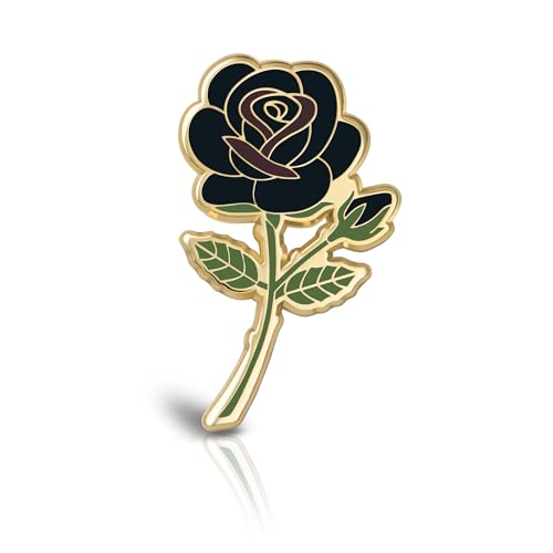 Image of Rose Enamel Pins June Birth Month Flower Elegant Lapel & Brooch, Perfect for Bulk Gifts, Floral Lovers, Wedding Suits Birthday Gift and Flower Accessory for Floral Lovers - Great Gift Idea Rose Pin Brooch