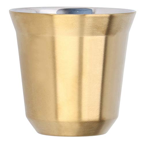 Taza de Té, Taza de Café, Vajilla de Acero Inoxidable 304 Exquisito Accesorio de Cocina sin Tiradores de Doble Pared…