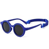 BTHRORO Gafas de sol para Bebé Polarizadas, Flexible Gafas Sol UV400 Protección con Correa Ajustable para Niñas y Niños de 0 a 24 meses