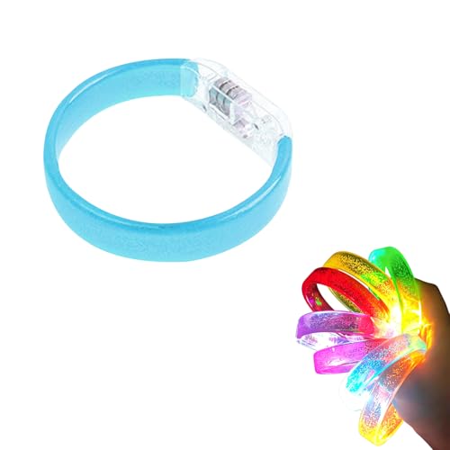 Bracciali Luminosi, Braccialetto LED Lampeggiante Da 7,4 Cm, Multicolore Accessorio Per Illuminazione Eventi Luminescenti, Ascia Da Braccio Riutilizzabile Al Neon Per Attività All'aperto, Concerti