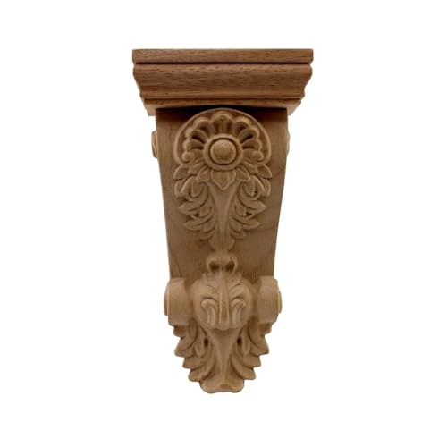 Corbeaux sculptés en bois applique florale décorative de maison - 4