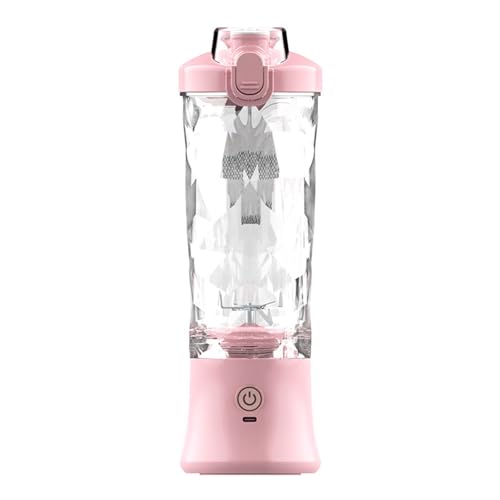 amangul Licuadora portátil de frutas de gran capacidad de 600 ml, recargable por USB, exprimidor de motor de alta velocidad para batidos y batidos de proteínas
