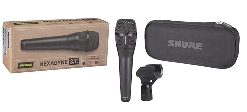 Image of Shure Nexadyne 8 /C Cardioid Dynamic Vocal Microphone with Revonic Dual-Engine Technology - XLR Wired Mic for Live Vocals, Studio Recording & Stage Performance, Black