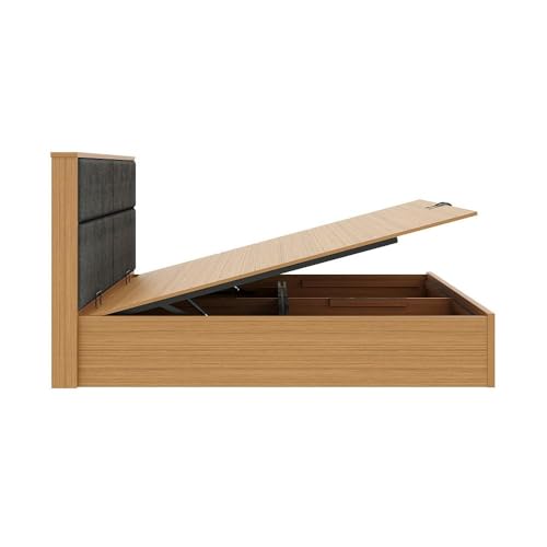 Image of Wakefit Bed | 3 Yr Warranty | King Size Bed, Hydraulic Storage & Foam-Cushioned Upholstery Headboard, Density: 680-750 kg /m, Termite & Borer Resistant, Fits Mattresses Up to 8 inches(Eclipse78x72-UT)