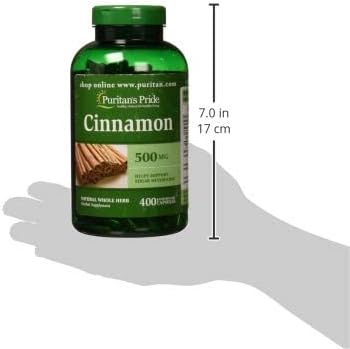 Puritan's Pride Cinnamon 500 Mg Capsule, Helps Support Sugar Metabolism, 400 Count