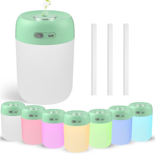 Image of Portable Small Humidifier, 650ml Plant Humidifier, Green