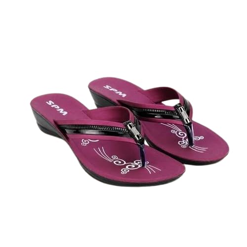 Image of Women's Stylish Solid Colour Flip Flop Slippers Comfortable,Lightweight,Versatile Styling Sl365