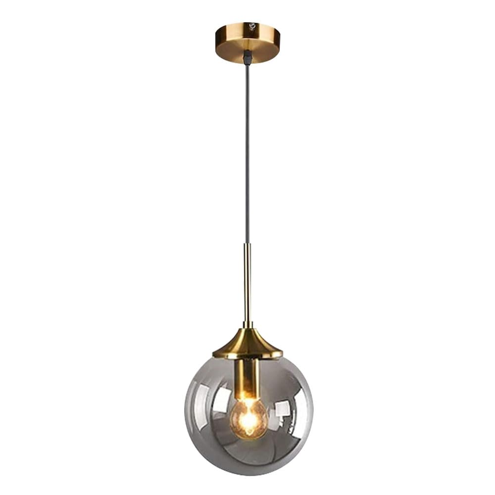 GUOGUOSM Modern Minimalist Style Glass Chandelier, Creative Circular Hanging Lamp, Height Adjustable Pendant Light, Bedside Kitchen Island Bar Decorative Lighting Fixtures