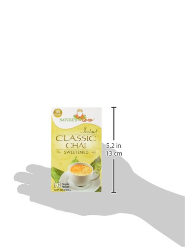Nature's Guru Instant Classic Chai Tea Drink Mix Sweetened 10 Count Single Serve On-The-Go Drink Packets #TOP2