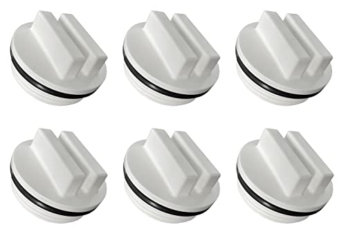 KSJED 1.5' Threaded Pool Spa Return Line Winterizing Plug & Pool Filter Drain Plug SP1022C with O-Ring for Winterizing Pools During Winter Season and for Most Hayward Pentair Pool Filters (6 Pack)