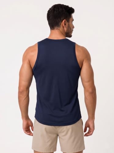 Image of CHKOKKO Men's Workout Gym T-Shirt Lightweight Sleeveless T-Shirt