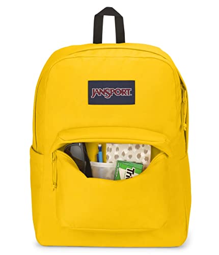 Image of JanSport SuperBreak Backpack - Class, Travel, or Work Bag with Water Bottle Pocket - Lemon