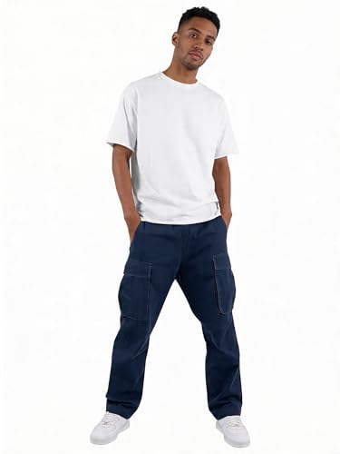 Image of Lymio Cargo for Men | Cotton Cargo Pant | Drawstring Waist Pant (Also Available in Plus Sizes) (01-04)