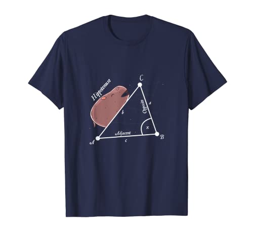Funny Tees T-shirt avec géométrie triangulaire, hippopotame T-Shirt