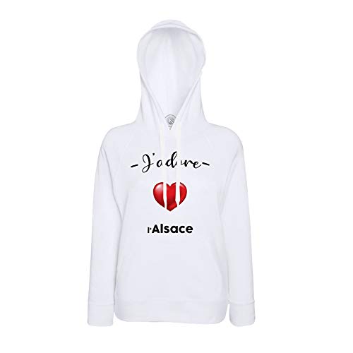 Sweat à Capuche J'adore L'Alsace Strasbourg - Vêtement Région de France