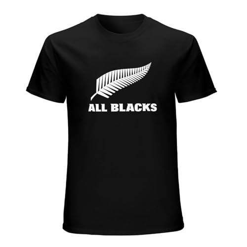 LOVE IS PERFECT Men's New Zealand Rugby Union All Blacklogo Short-Sleeve T-Shirts Black S