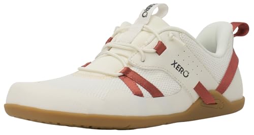 Xero Shoes Womens Prio Coast Lightweight Slip-On Casual Barefoot Sneaker Egret/Burnt Brick 7.5