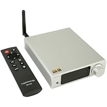 TOPPING DX3Pro+ LDAC Headphone Amplifier, ES9038Q2M Bluetooth 5.0 DAC, NFCA Audio Decoder, USB/Optical/Coax Inputs, with Remote Control, Headphone Amp, Line Out, Pre-Amp Function Silver
