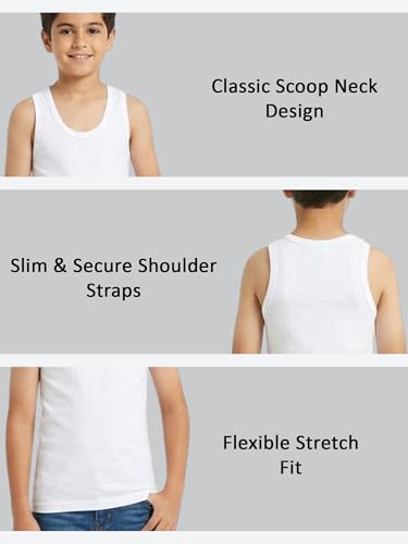 Image of BODYCARE Kids Boy's Regular fit Benten Printed Vest 100% Cotton Vest for Boys | Skin Friendly | Lightweight | Sleeveless Design | Pack of 3