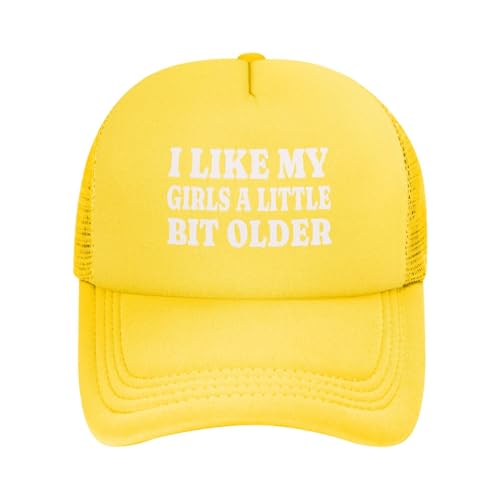 Image of I Like My Girls A Little Bit Older Trucker Hat Snapback Hat Funny Hats for Men Women