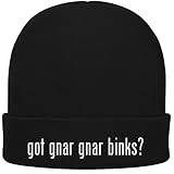 got Gnar Gnar Binks? - Soft Adult Beanie Cap, Black, One Size