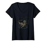 donna wabi sabi kintsugi - ciotola giapponese zen imperfetta bellezza arte maglietta con collo a v
