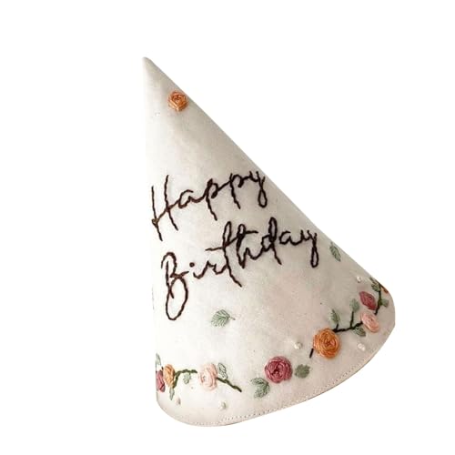 Lovely Baby First Birthday Hat Cotton Linen Photoshoots Caps Delicate Designing, 20* 5* 2cm4