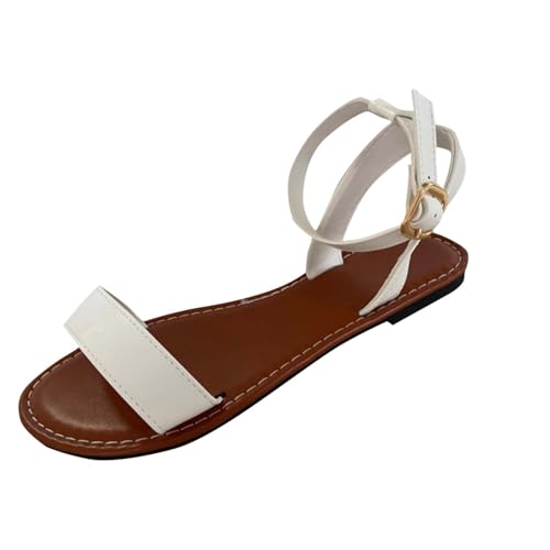 Sandales plates romaines bout ouvert anti-transpiration pour femme
