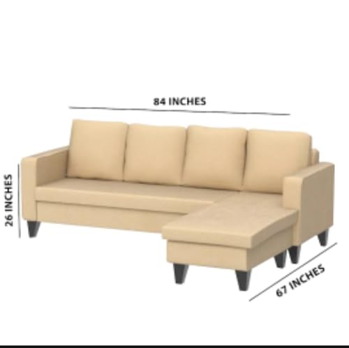 Image of The MM Furniture store Premium Fabric Sofa - Champagne (5 Seater - RHS)