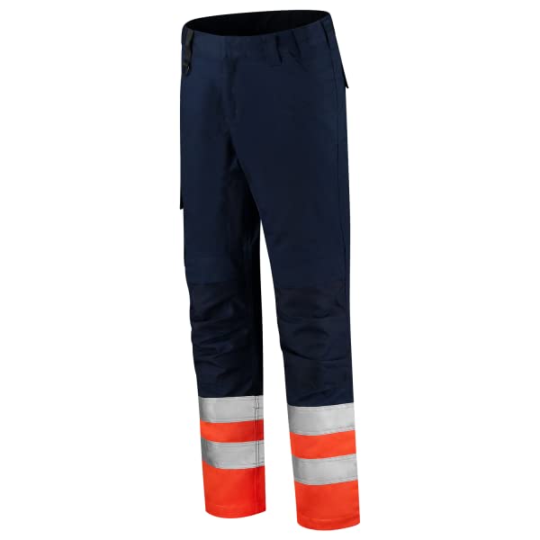 Tricorp 503012 Safety Warnschutz Arbeitshose, 65% Polyester/35% Baumwolle, 100% Nylon (500D) Cordura, 280g/m², Tinte-Fluor Orange, Größe 26